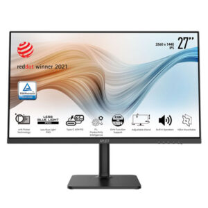 MSI MODERN MD272QP 27” INCH 75HZ WQHD (2560 X 1440) IPS LEVEL BUSINESS & PRODUCTIVITY MONITOR