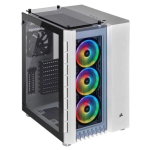 CORSAIR CRYSTAL SERIES 680X RGB ATX HIGH AIRFLOW TEMPERED GLASS SMART CASE – WHITE