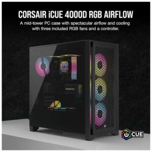 CORSAIR ICUE 4000D RGB AIRFLOW MID-TOWER ATX CASE