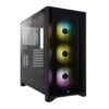 CORSAIR ICUE 4000X RGB TEMPERED GLASS MID-TOWER ATX CASE - BLACK