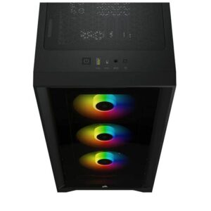 CORSAIR ICUE 4000X RGB TEMPERED GLASS MID-TOWER ATX CASE – BLACK