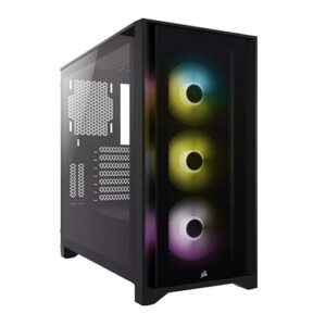 CORSAIR ICUE 4000X RGB TEMPERED GLASS MID-TOWER ATX CASE – BLACK