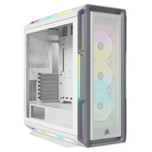 CORSAIR ICUE 5000T RGB TEMPERED GLASS MID-TOWER ATX CASE – WHITE