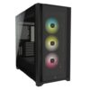 CORSAIR ICUE 5000X RGB TEMPERED GLASS MID-TOWER ATX CASE – BLACK