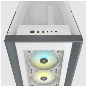 CORSAIR ICUE 5000X RGB TEMPERED GLASS MID-TOWER ATX CASE – WHITE
