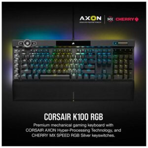 CORSAIR K100 RGB CHERRY MX SPEED BLACK MECHANICAL GAMING KEYBOARD