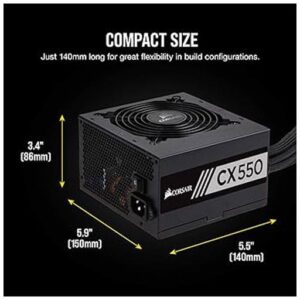 CORSAIR CX550 80 PLUS BRONZE CERTIFIED POWER SUPPLY