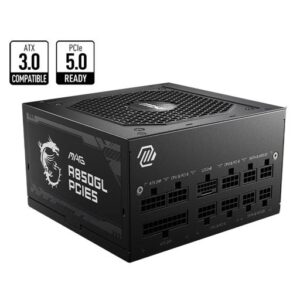 MSI MAG A850GL PCIE5 850 WATT 80 PLUS GOLD CERTIFIED FULLY MODULAR POWER SUPPLY