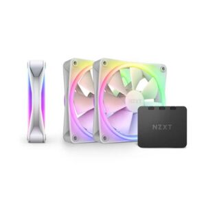 NZXT F120 RGB DUO 120MM TRIPPLE PACK RGB FAN WITH RGB CONTROLLER – WHITE
