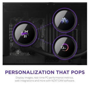 NZXT KRAKEN 360 (360MM) CPU LIQUID COOLER WITH LCD DISPLAY BLACK