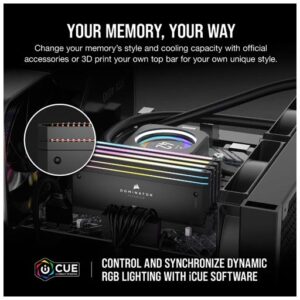 CORSAIR DOMINATOR TITANIUM RGB 32GB (2X16GB) DDR5 6400MHZ INTEL XMP MEMORY