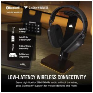 CORSAIR HS80 MAX RGB WIRELESS PREMIUM CARBON GAMING HEADSET