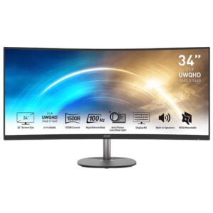 MSI PRO MP341CQ 34′ INCH UWQHD (3440 X 1440) 100HZ BUSINESS & PRODUCTIVITY MONITOR