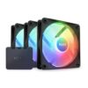 NZXT F120RGB CORE - 120MM HUBMOUNTED RGB FAN - TRIPLE PACK (BLACK) W/RGB CONTROLLER