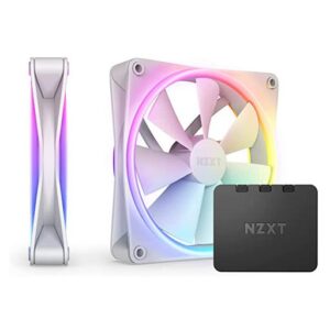 NZXT F140 RGB DUO 140MM DUAL SIDED TWIN PACK RGB FAN WITH RGB CONTROLLER – WHITE